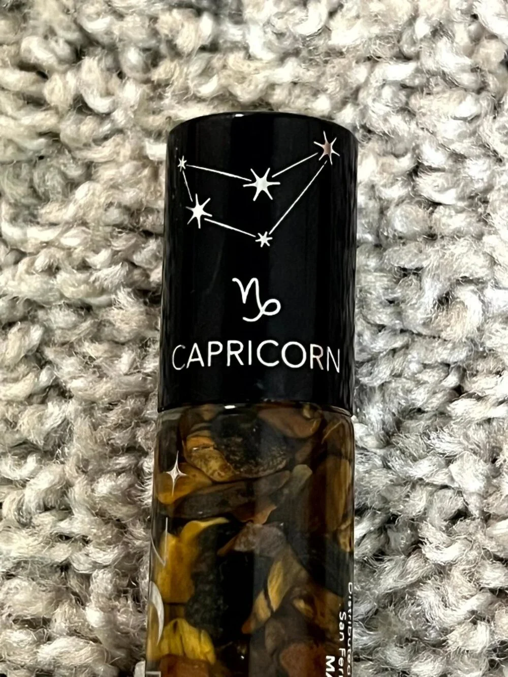 Blossom Zodiac Sign Vanilla Scented  Lip Gloss with Crystals Capricorn
